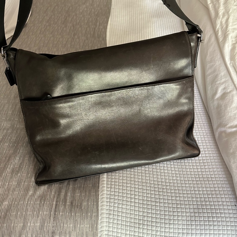 Vintage Coach leather messenger bag
